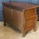 Walnut chest of drawers Louis XV style 3 drawers Bronze handles Mid-twentieth