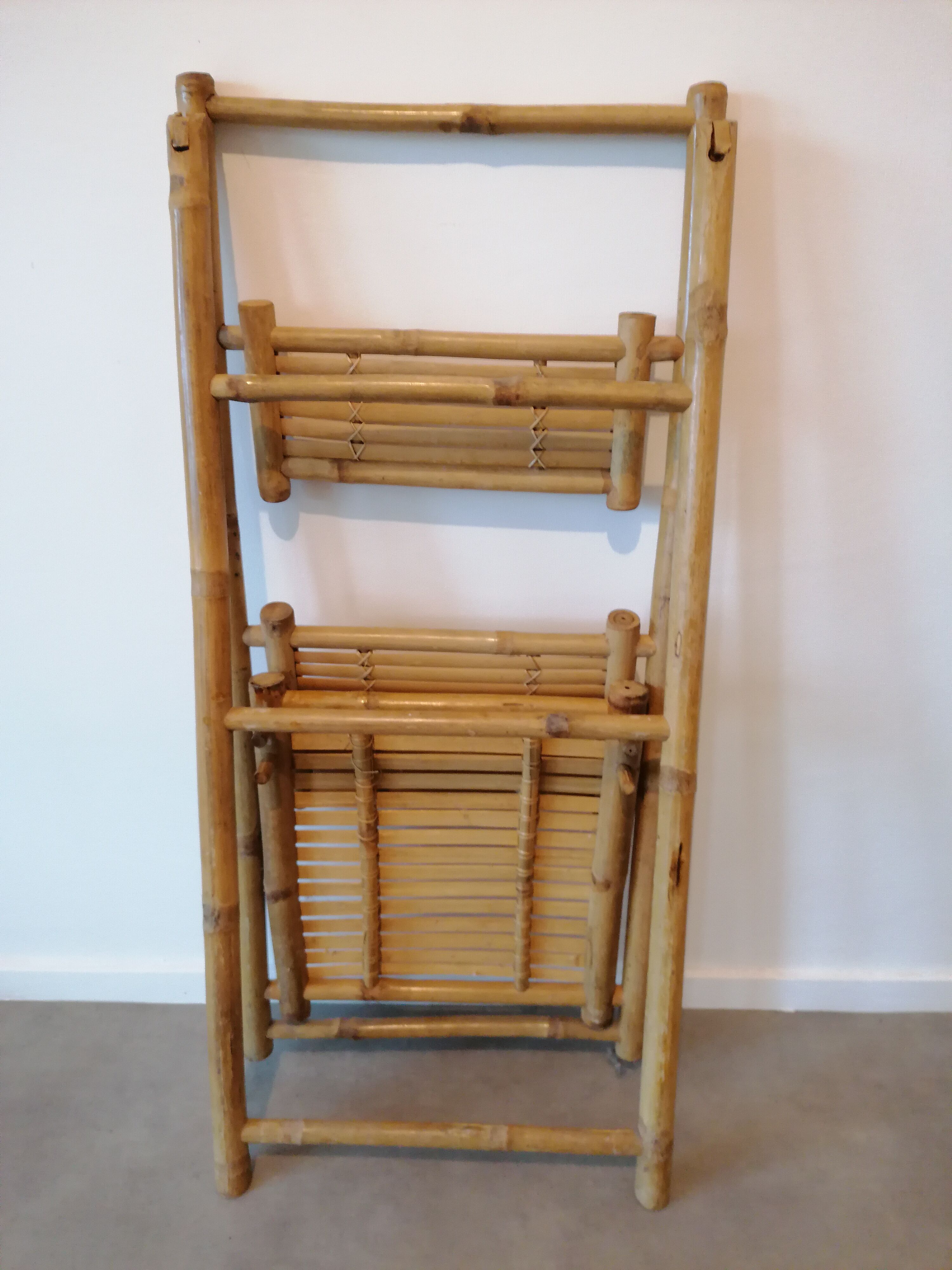 Bamboo Shelf -3 Tablets - foldable - Vintage 80s