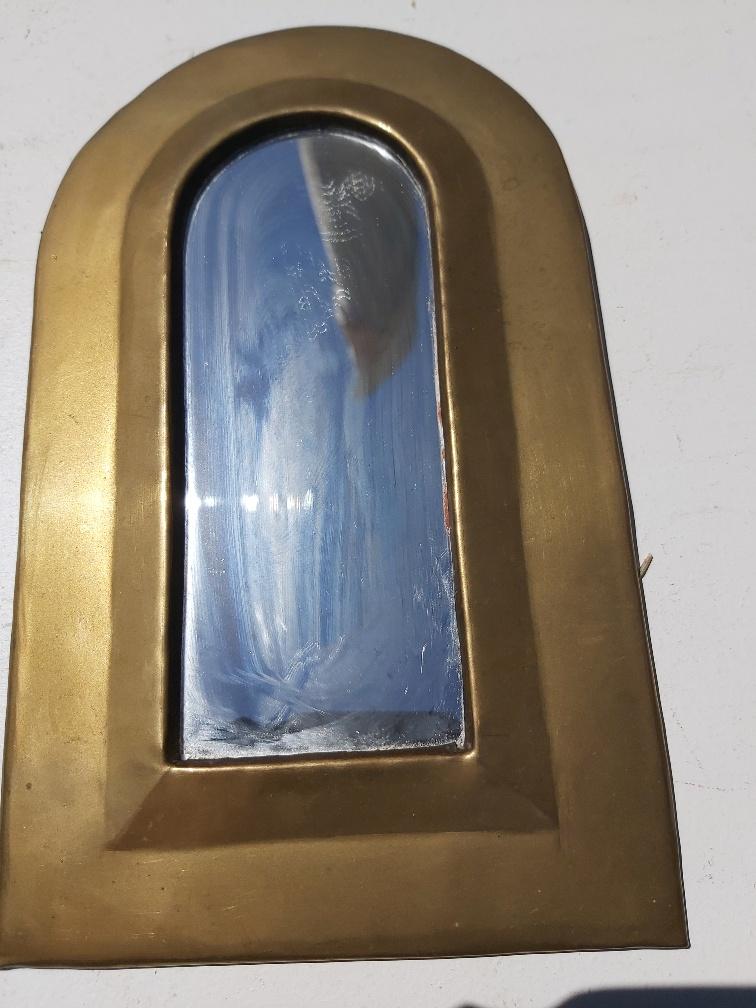 Set of 9 oriental brass mirrors