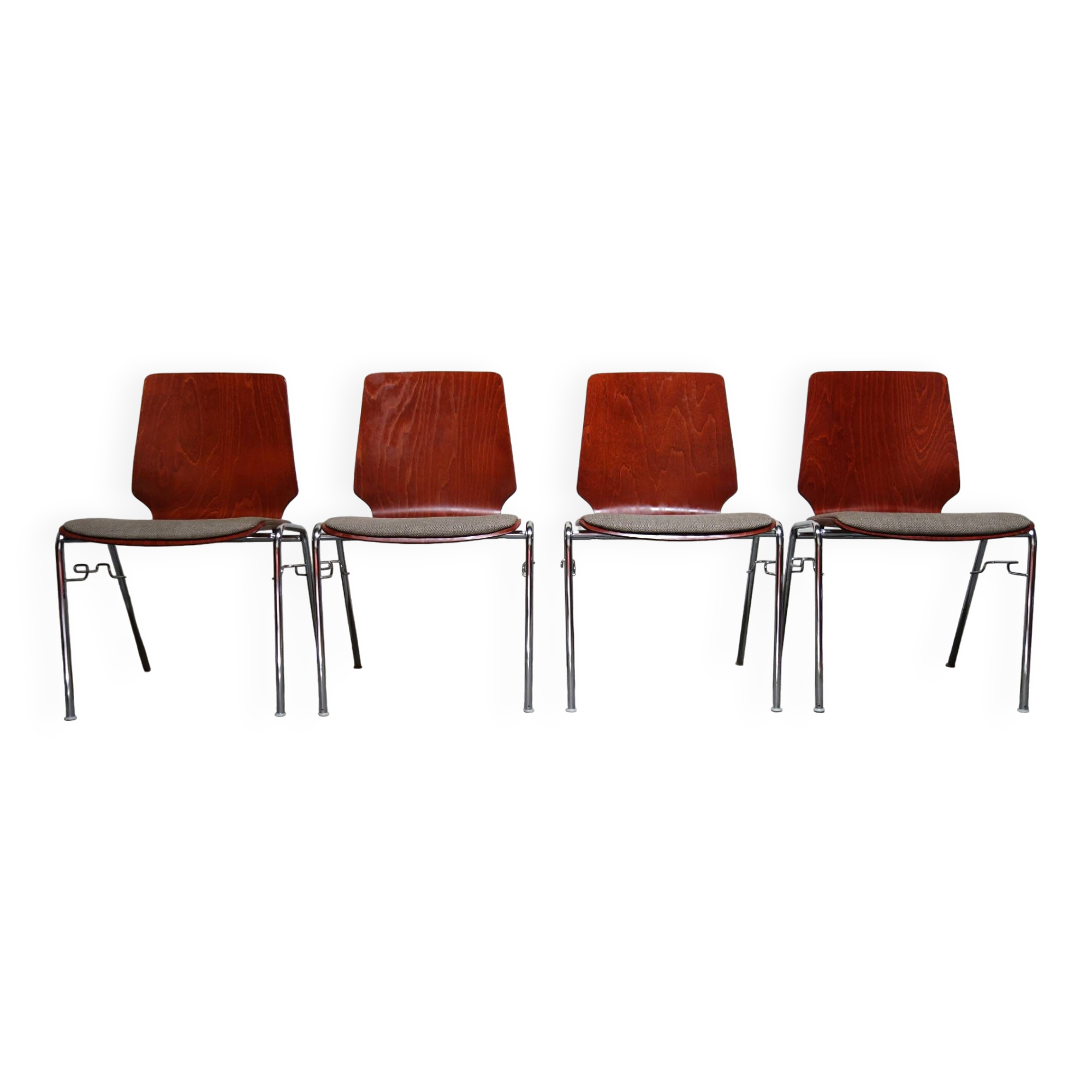 Set of 4 Hiller chairs, Germany, 1970s