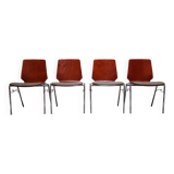 Set of 4 Hiller chairs, Germany, 1970s