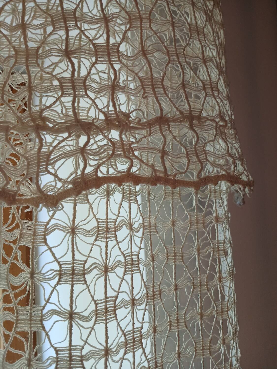 Vintage crochet curtain