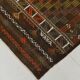 Tapis Kilim Tribal Vintage – Motifs Géométriques Terre & Orange, 207x301 Cm
