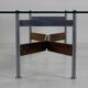 Glass and rosewood coffee table in a 1960s design by Rudolf Glatzel for Fristho