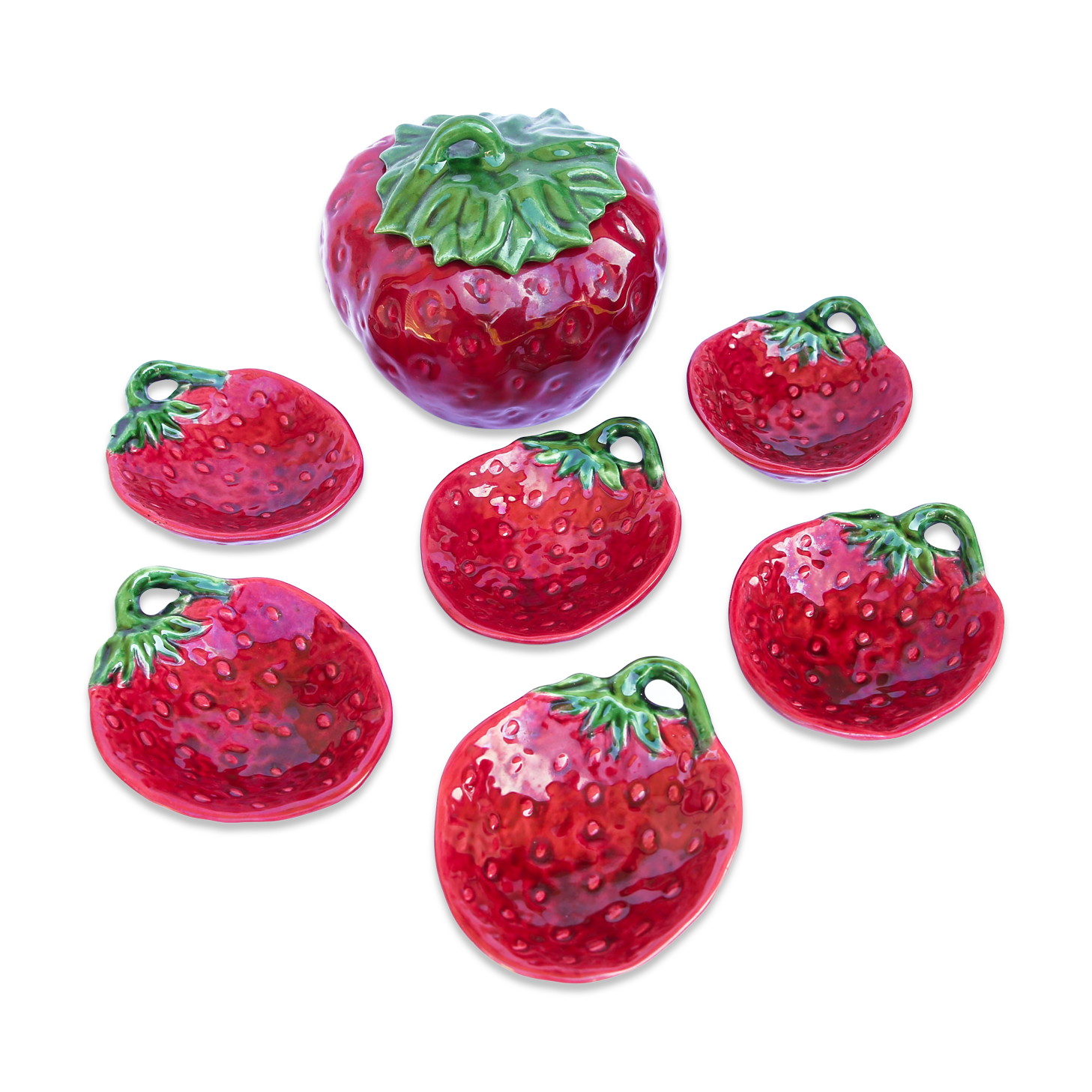 Salad bowl serving and 6 strawberry cups in Aegitna Vallauris