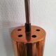 Set of 3 copper and bubble glass pendant lights by VEB NARVA Leuchten, ann