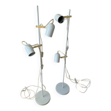 2 floor lamps with articulated spotlights - Sweden 70s/80s