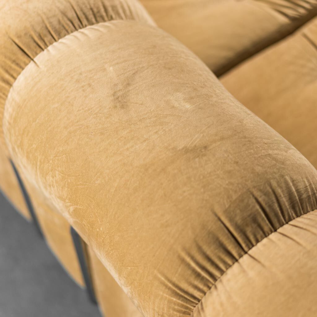 3 seater sofa metal fabric 70s vintage modern