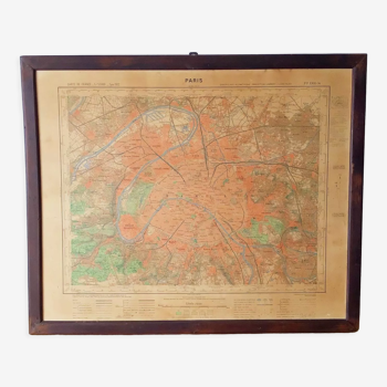 Old map Paris 1922