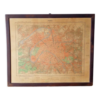 Old map Paris 1922