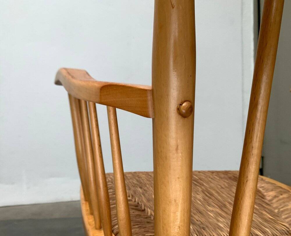 Mid-Century rocking chair model WK-S 7 in beech by Arno Lambrecht for Wk Möbel, 1950s.