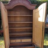 grande ancienne armoire miroir tiroir secret chapeau gendarme style louis xv