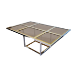 chrome and brass dining table from the 70s