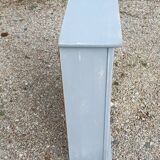 Solid gray wood cabinet with mirror door