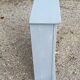 Solid gray wood cabinet with mirror door