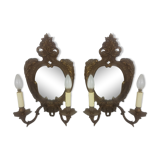 Bronze mirror appliques