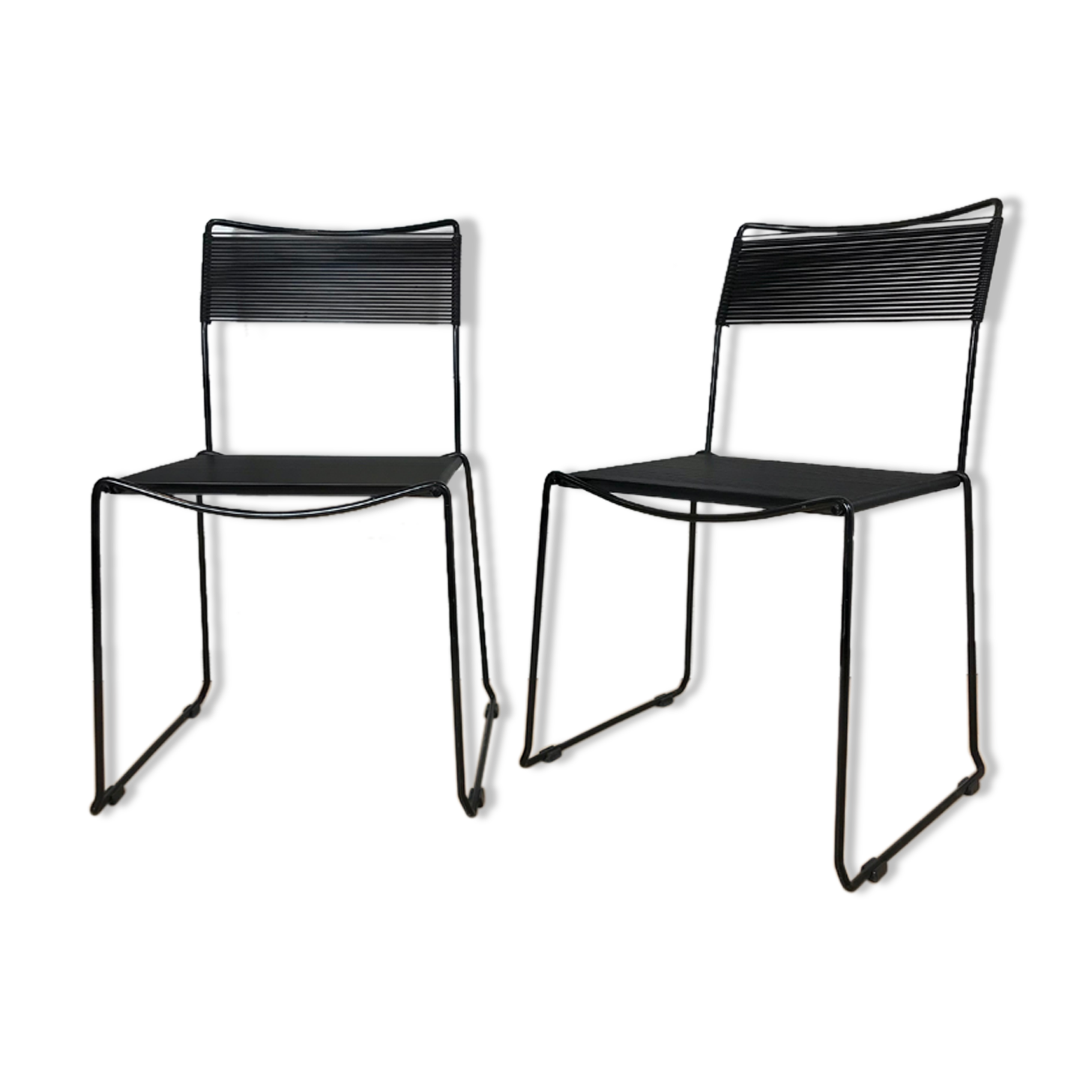 Pair of Chairs Spaghetti Giandomenico Belotti 1980