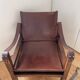 Vintage leather Safari armchair