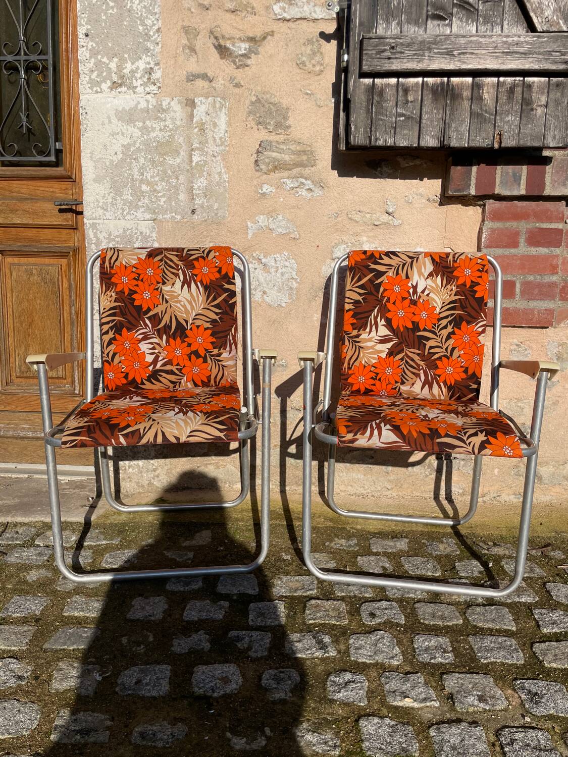 Pair of vintage deckchairs
