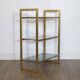 Italian glass and gold metal shelf from Artelano 1970