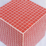 Red cube side table 33x33 cm