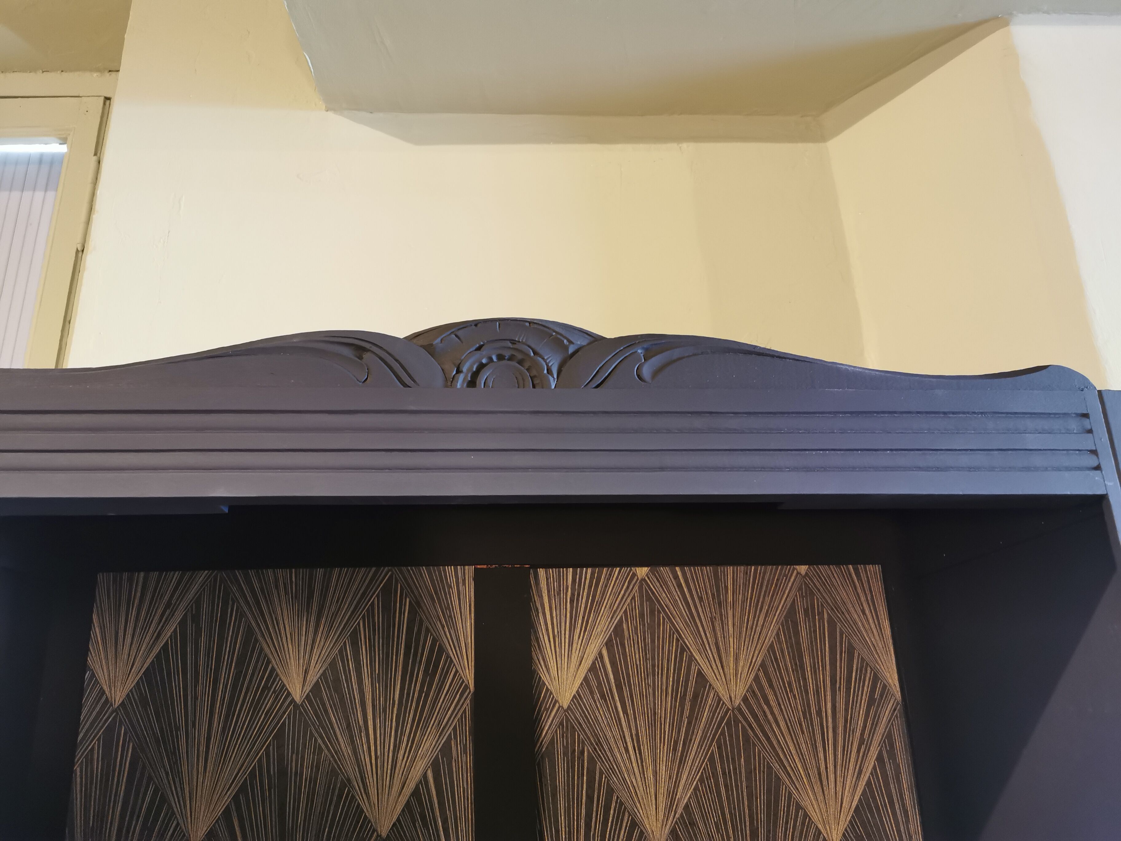 Restyled art deco bookcase shelf cabinet