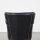 Fauteuil en cuir de vachette noir