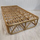 Banquette lit daybed en rotin 90x190