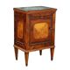 Antique neoclassical bedside table in maple, Italy, 18th century.