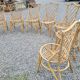 7 vintage rattan chairs