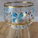 Verre à pied vintage décor peint France années 50