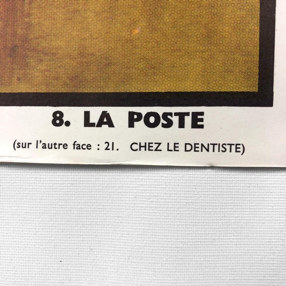 Educational poster "LA POSTE" and "CHEZ LE DENTISTE"