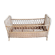 Vintage wicker and rattan cot