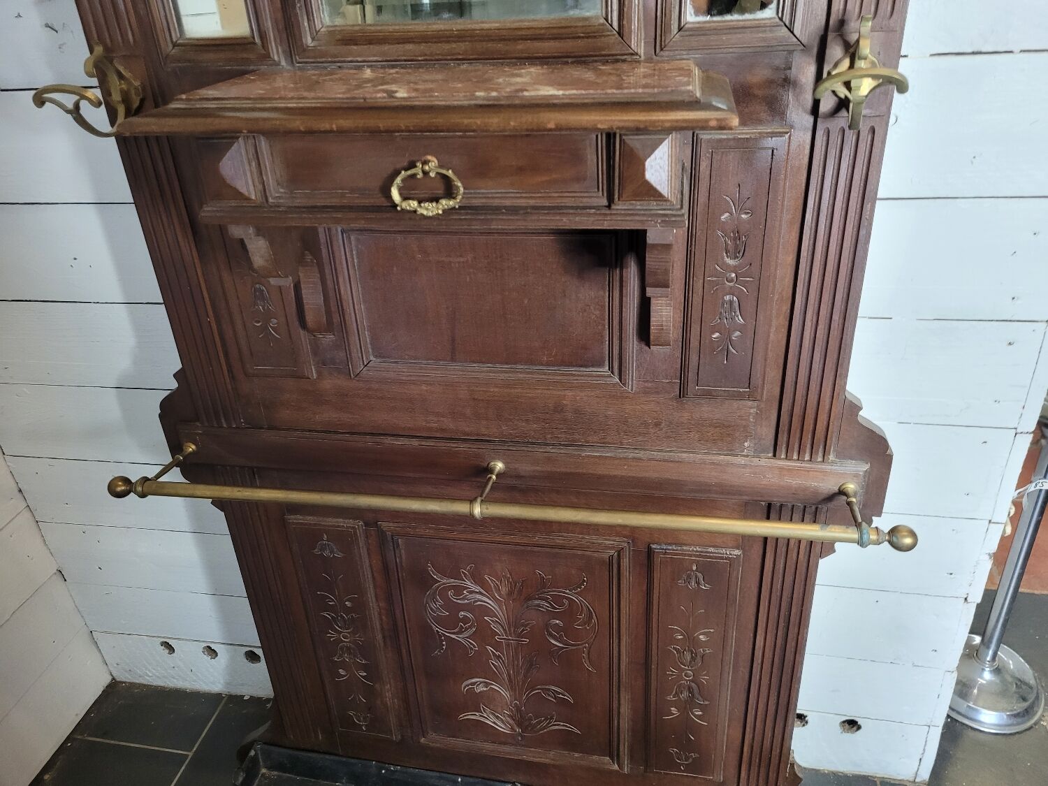 Old walnut cloakroom