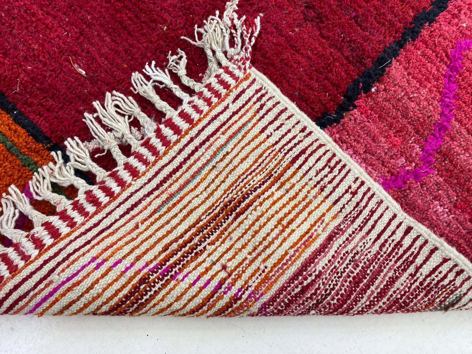 Moroccan handwoven wool rug 3x2 m