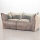 Mario Bellini 2-Seat Le Bambole Sofa for C&B Italia in Leather & Fabric 70s