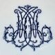 Ancien compotier coupe à fruits Brown Westhead Moore & co monogramme XIX