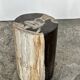 Small black, white and gray petrified wood side table H28cm D:18.5