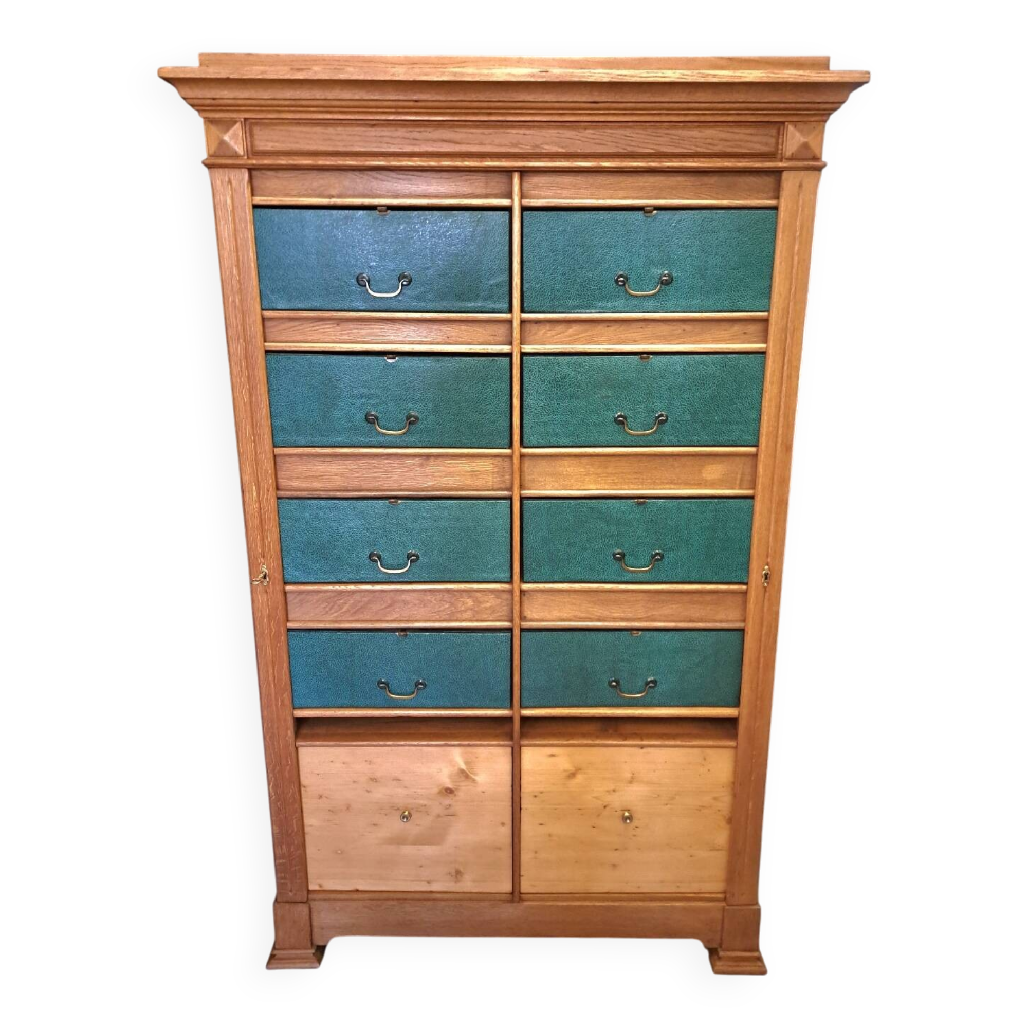 Cartonnier de notaire Art Déco en chêne