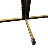 Vintage round side table / side table with black star base