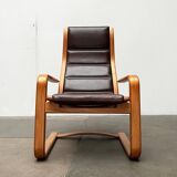 Vintage Swedish armchair model Lamello in beech by Yngve Ekström for Swedese, 1970s.