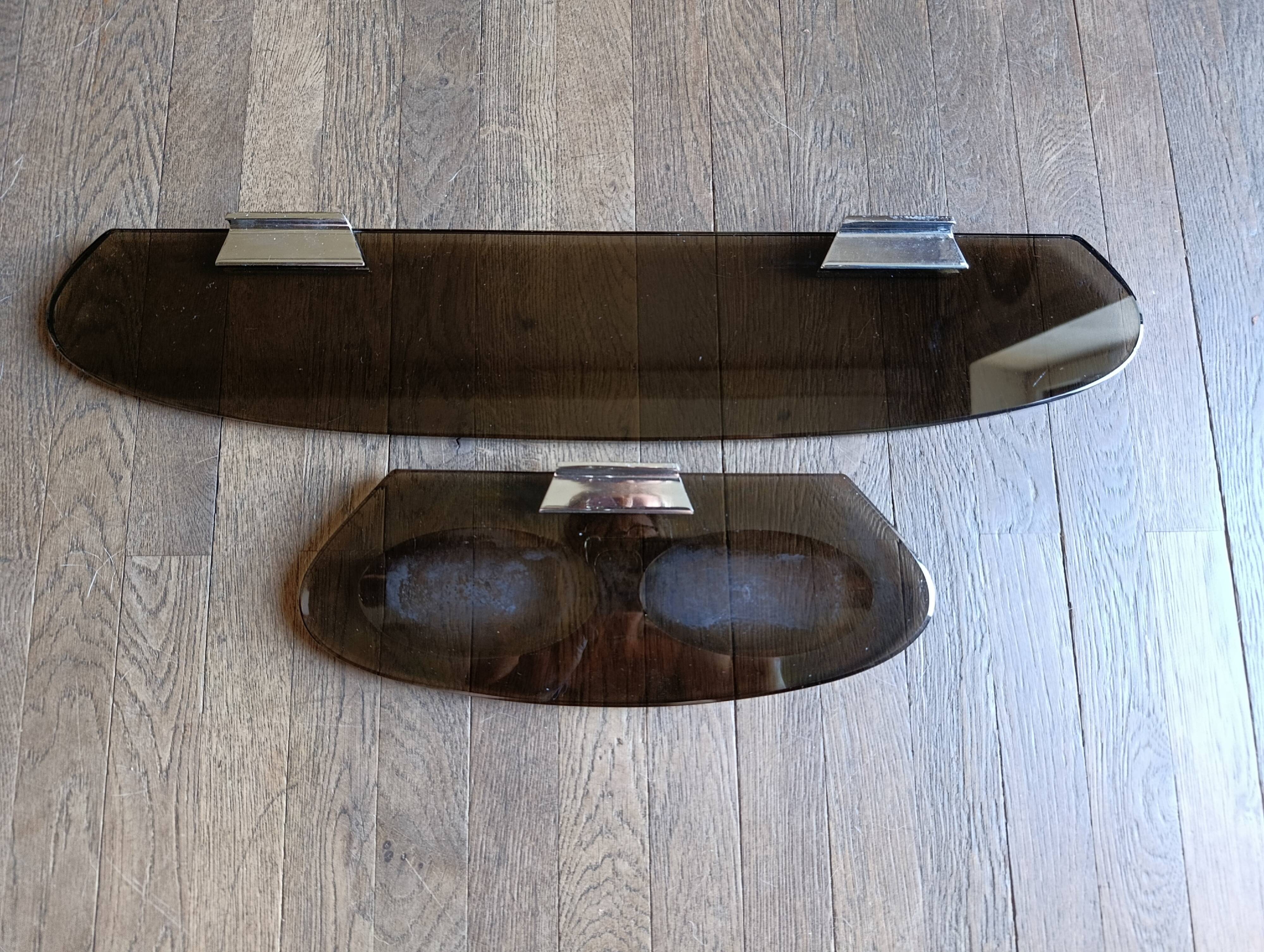 Bathroom set - vintage - Antonio Lupi / Cristal Luxor in smoked glass