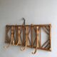 Portemanteau mural en bambou et rotin  - 1960/70