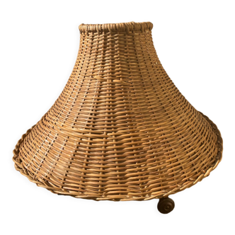 Vintage wicker lampshade