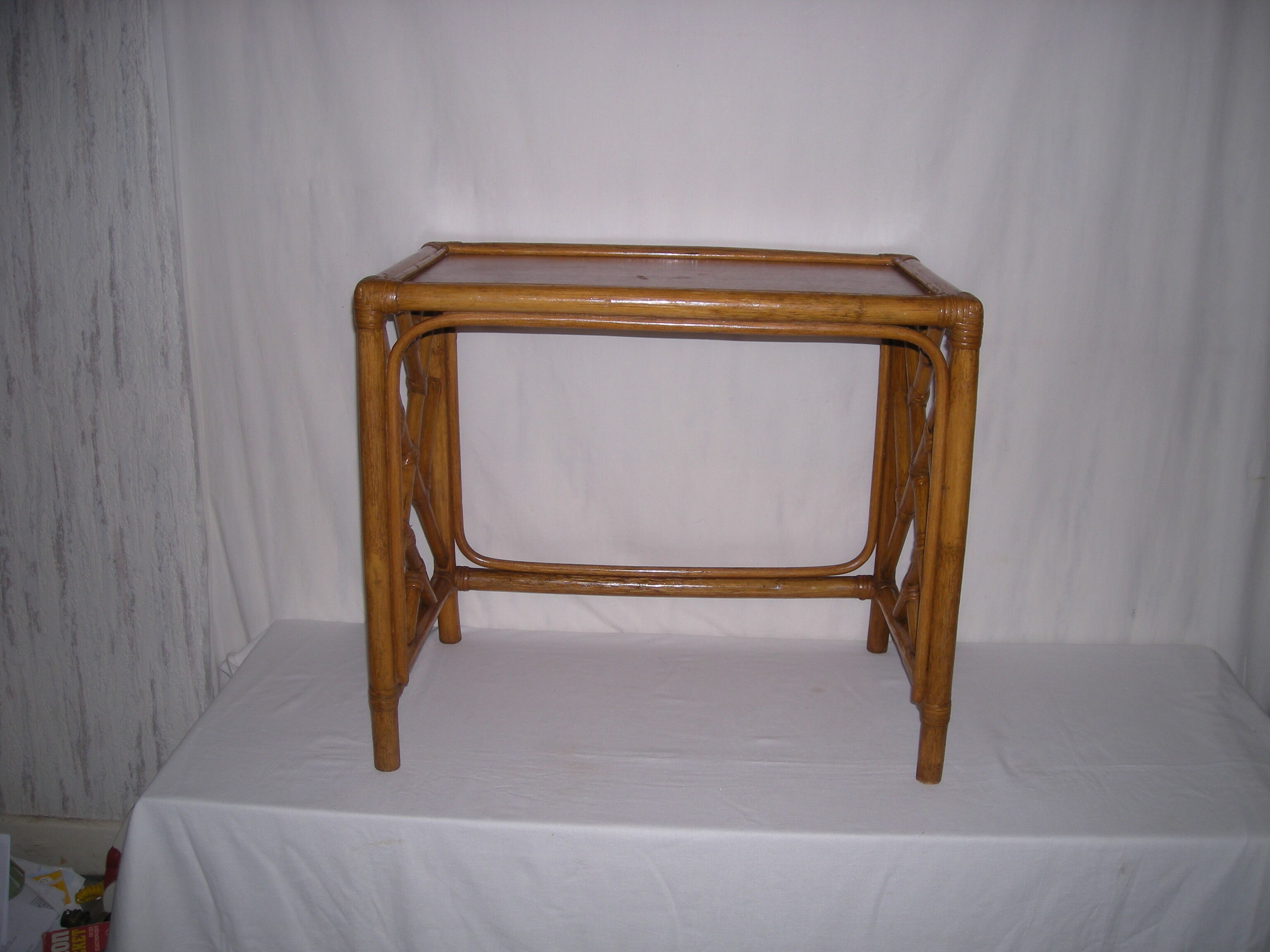 Rattan bamboo coffee table from the 50s