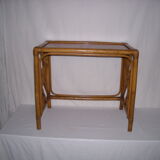 Rattan bamboo coffee table from the 50s