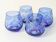 Set of 4 vintage cobalt blue cut glass Römer-style glasses.