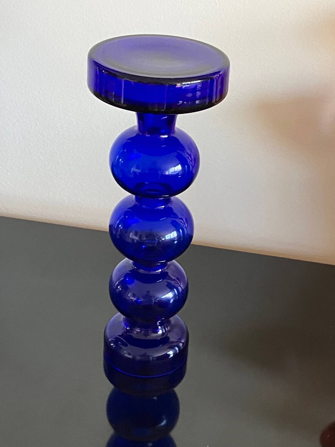 Vintage cobalt blue glass vase