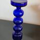 Vase vintage en verre bleu cobalt