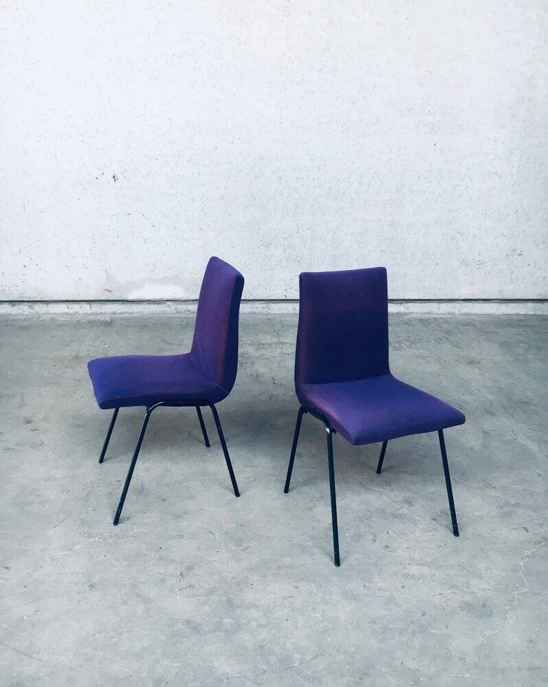 Set of Mid-Century Modern Robin Chairs by Pierre Guariche for Meurop, Belgium, 1950s